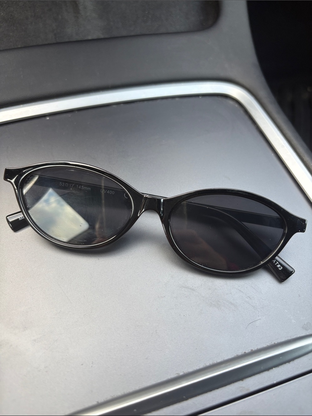 Princess Polly Black Oval Sunglasses